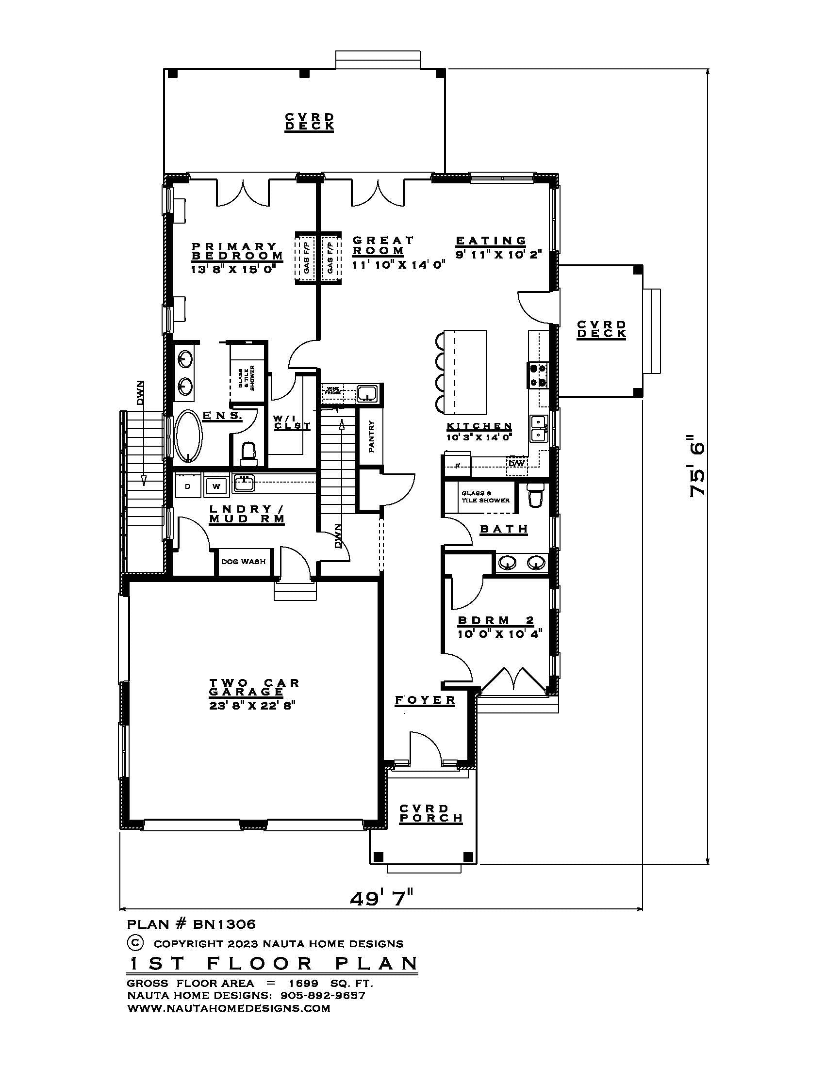 BN1306-Custom Designed House Plan – Nauta Home Designs