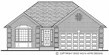 Bungalow house plan BN204 front elevation