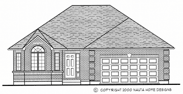 Bungalow house plan BN213 front elevation