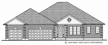 Bungalow house plan BN216 front elevation