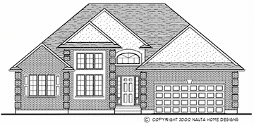 Bungalow house plan BN217 front elevation