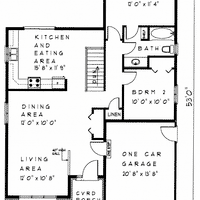 Bungalow House Plan BN253 Floor Plan