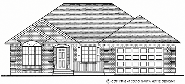 Bungalow house plan BN129 front elevation