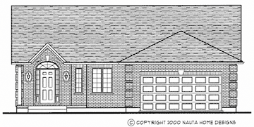 Bungalow house plan BN131 front elevation