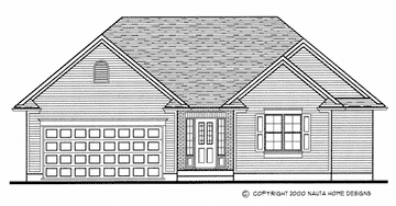 Bungalow house plan BN140 front elevation