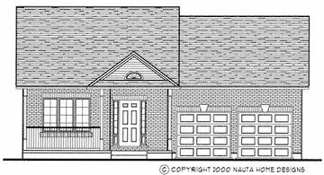 Bungalow house plan BN141 front elevation