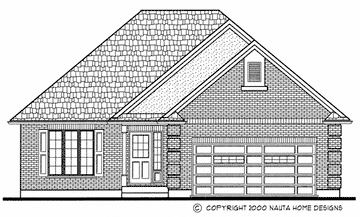 Bungalow house plan BN143 front elevation