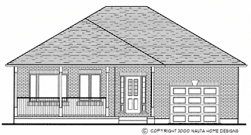 Bungalow house plan BN147 front elevation