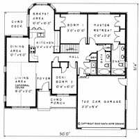 Bungalow house plan BN187 floor plan